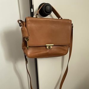 Fossil crossbody leather satchel